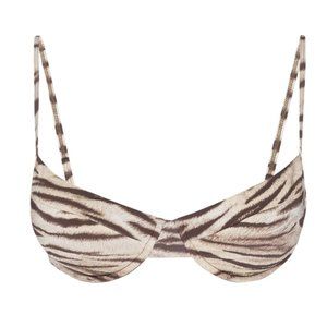 MONDAY SWIMWEAR - MAUI TOP IN TIGER SIZE L - NWT!